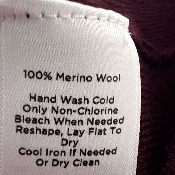 Talbots - Pure Merino Wool Sweater Blazer Jacket Burgundy extra large XL - Picture 11 of 11